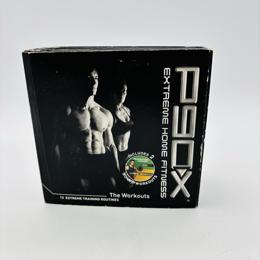 P90X Extreme Home Fitness The Workouts 13 DVD Set 12 Training Routines Tested VG